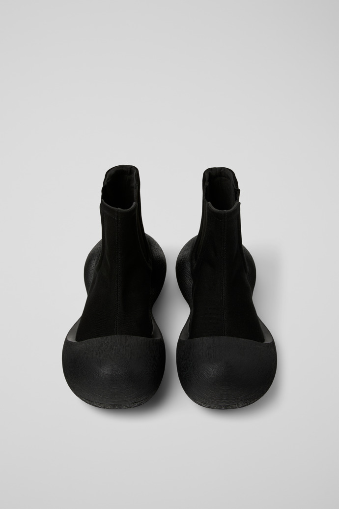 Overhead view of CAMPERLAB CARAMBA Black TENCEL® Lyocell Ankle Boots