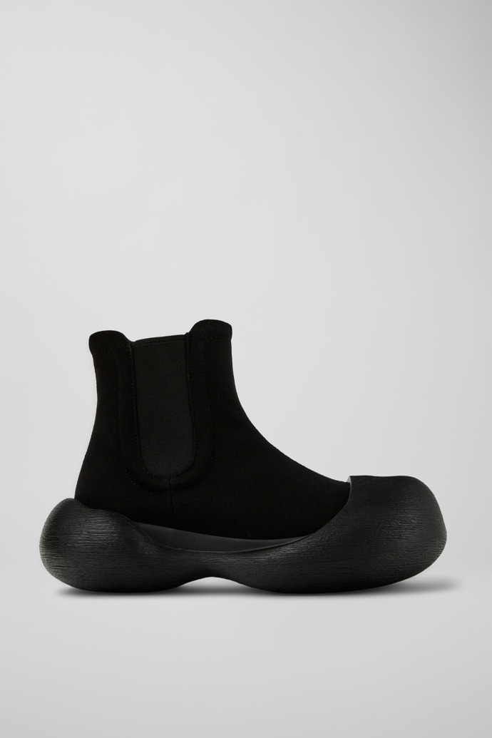 Side view of CAMPERLAB CARAMBA Black TENCEL® Lyocell Ankle Boots