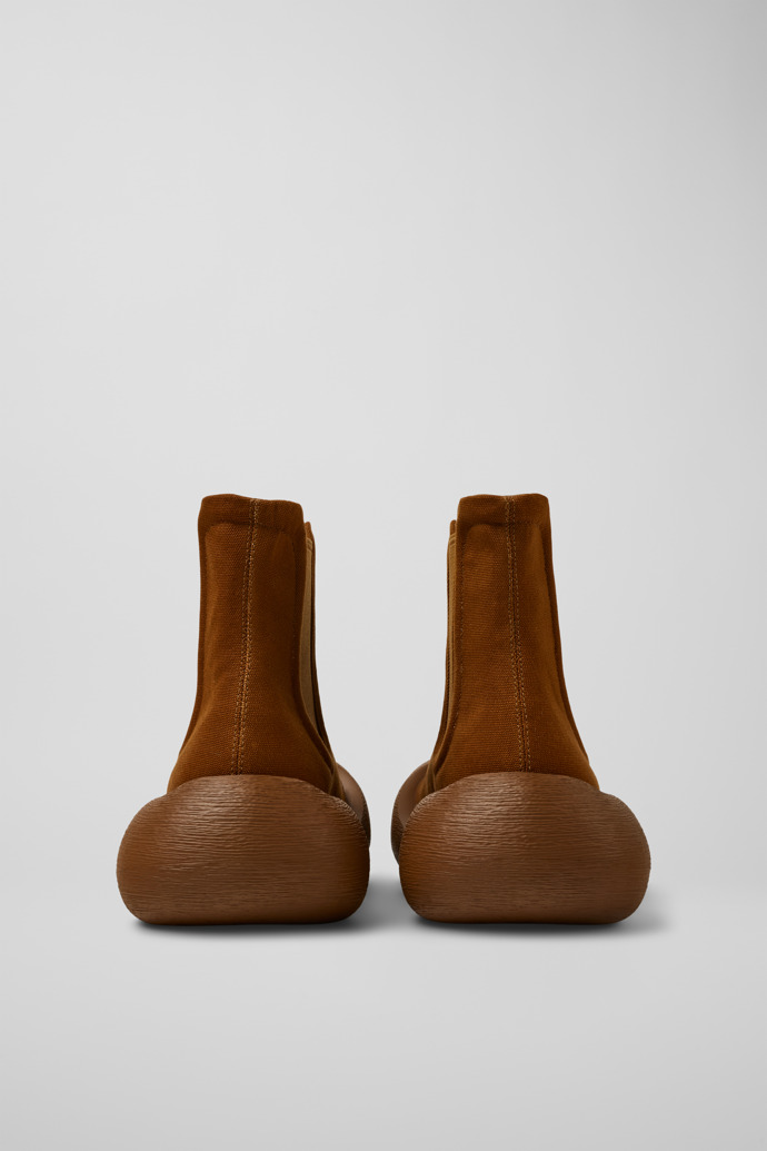 Back view of CAMPERLAB CARAMBA Brown TENCEL® Lyocell Ankle Boots