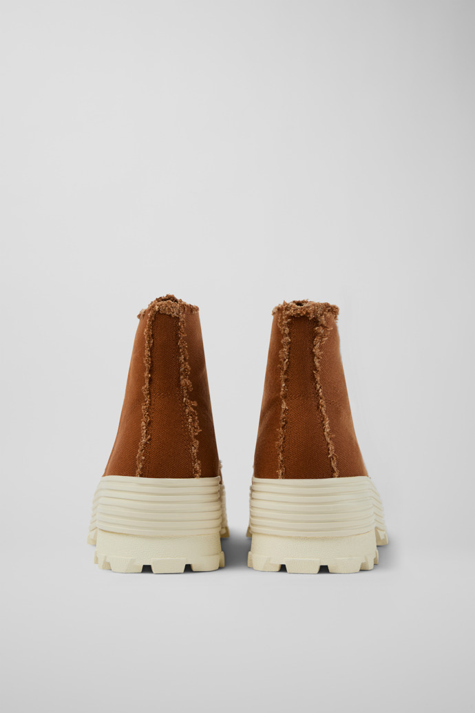 Back view of TRAKTORI Terracotta TENCEL™ Boots