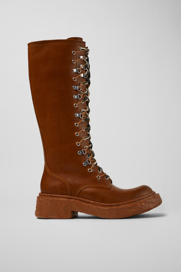CAMPERLAB VAMONOS Bota alta de pell de color marró