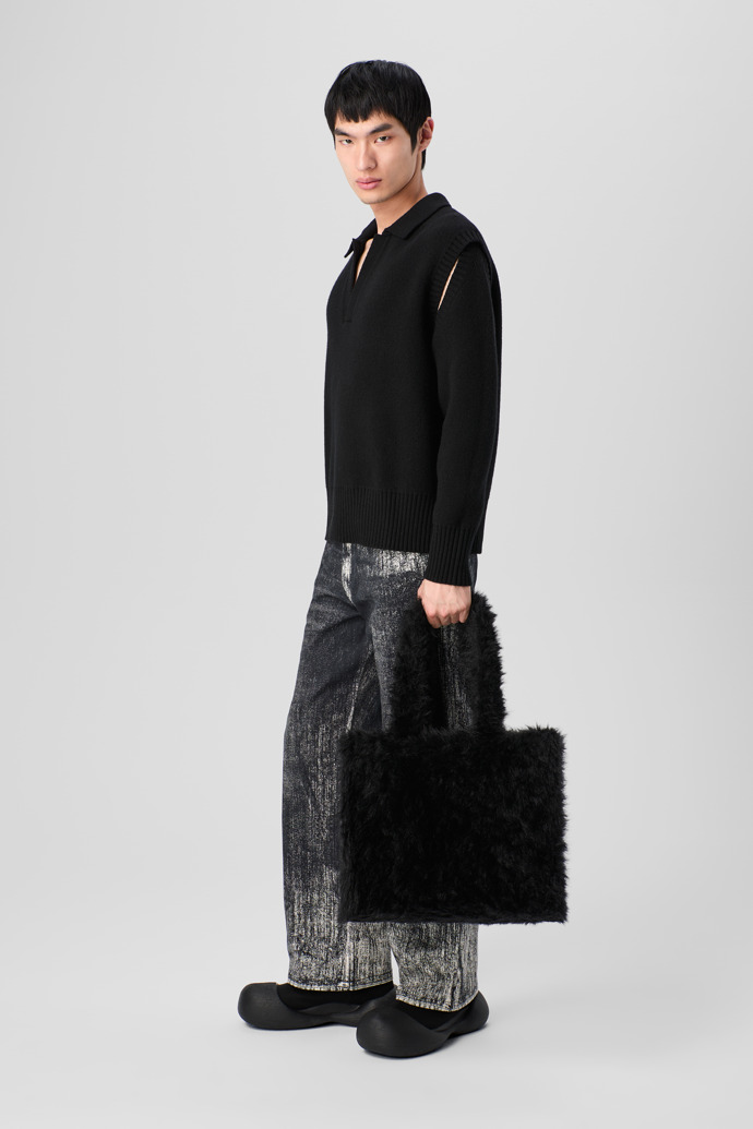 CAMPERLAB BAGS Black textured tote