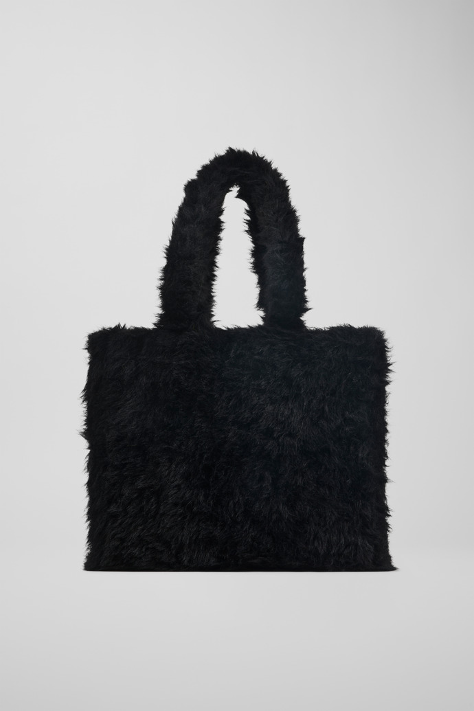 Side view of CAMPERLAB BAGS Black textured tote