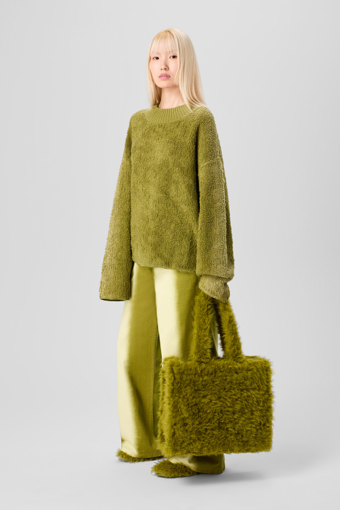 CAMPERLAB BAGS Green textured tote