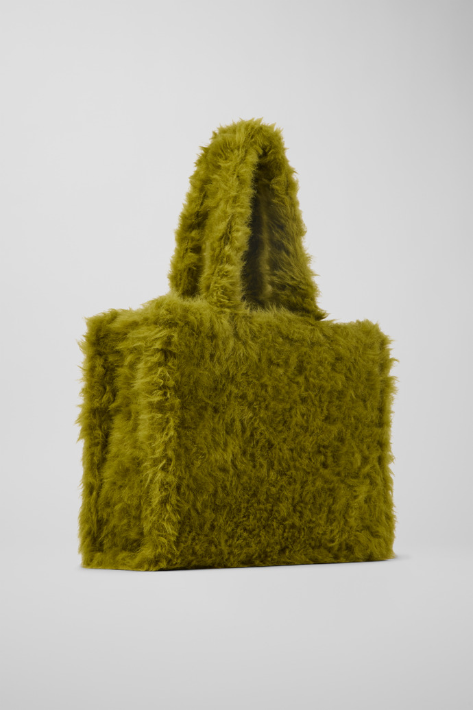 Front view of CAMPERLAB BAGS Green textured tote