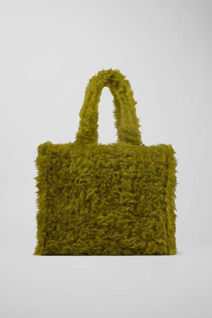 Side view of CAMPERLAB BAGS Green textured tote