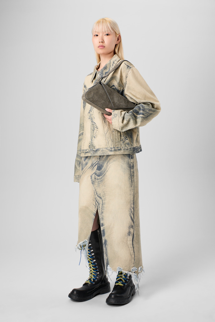 CAMPERLAB BAGS Gray suede handbag