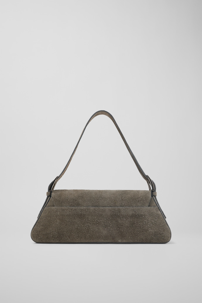 Back view of CAMPERLAB BAGS Gray suede handbag