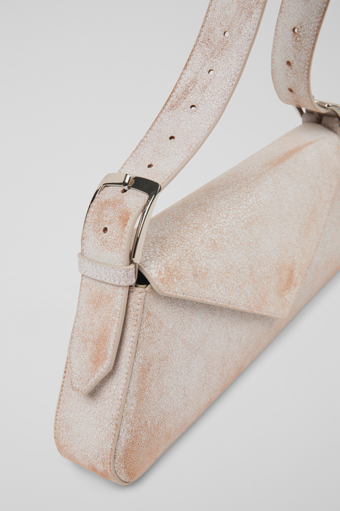 CAMPERLAB BAGS Bolso de mano blanco de piel cuarteada