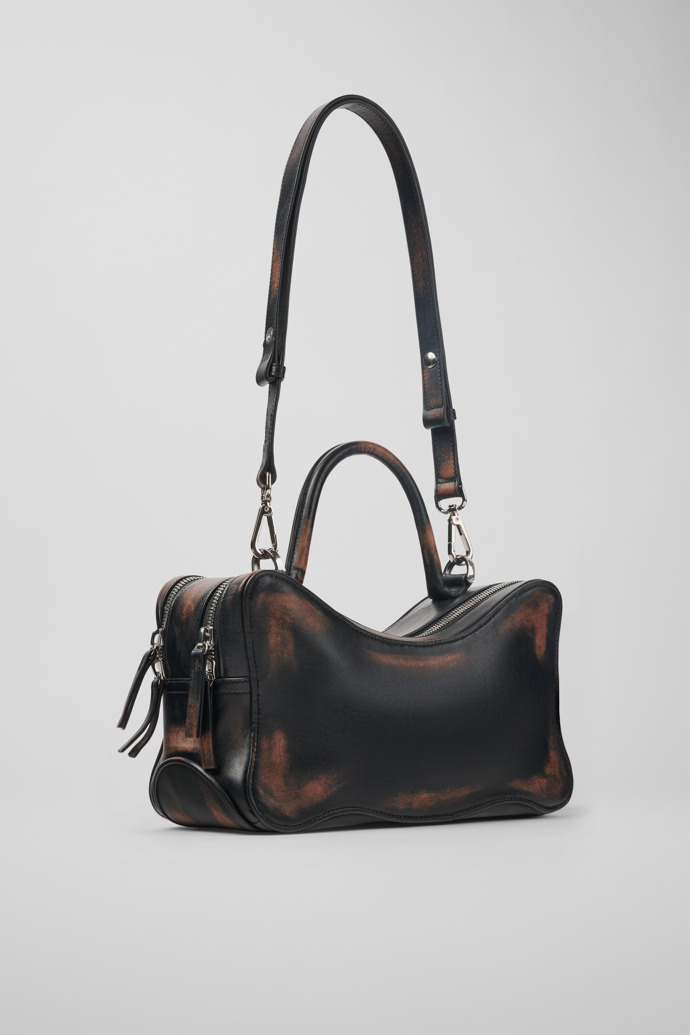 Front view of CAMPERLAB BAGS Black leather bag