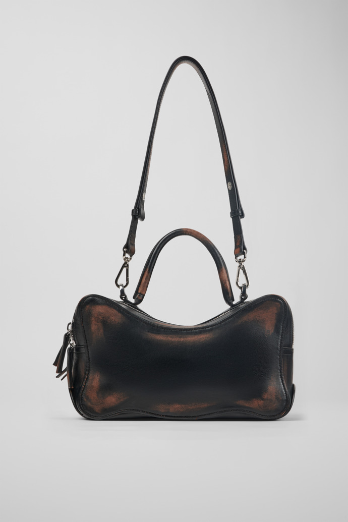 Side view of CAMPERLAB BAGS Black leather bag