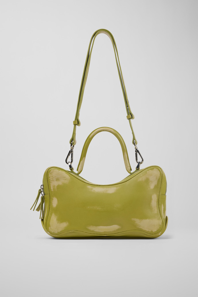Side view of CAMPERLAB BAGS Green leather bag