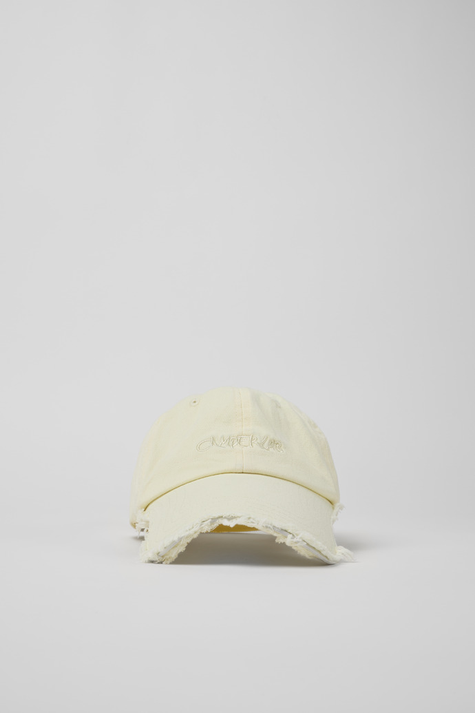 Front view of Cap Beige Cotton Cap (One Size)