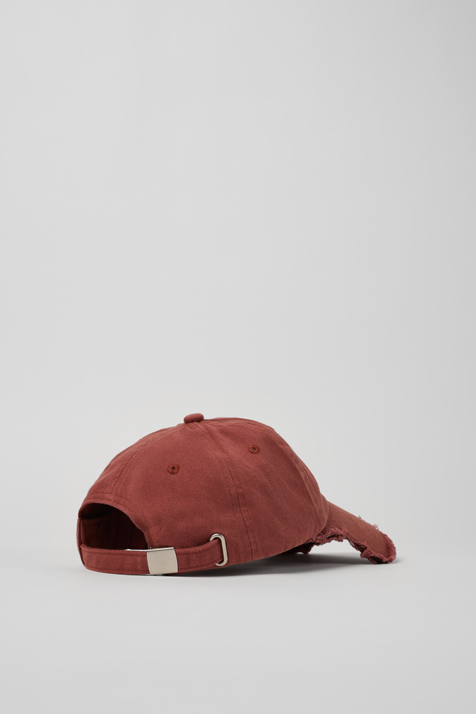 Back view of Cap Red Cotton Cap (One Size)