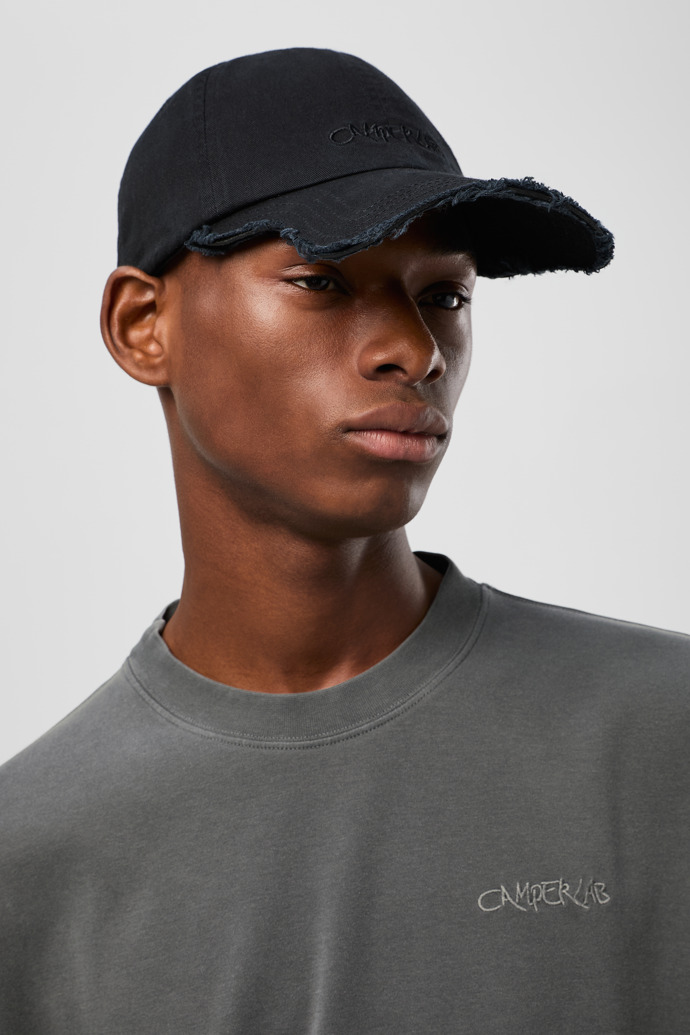 Cap Dark Gray Cotton Cap (One Size)