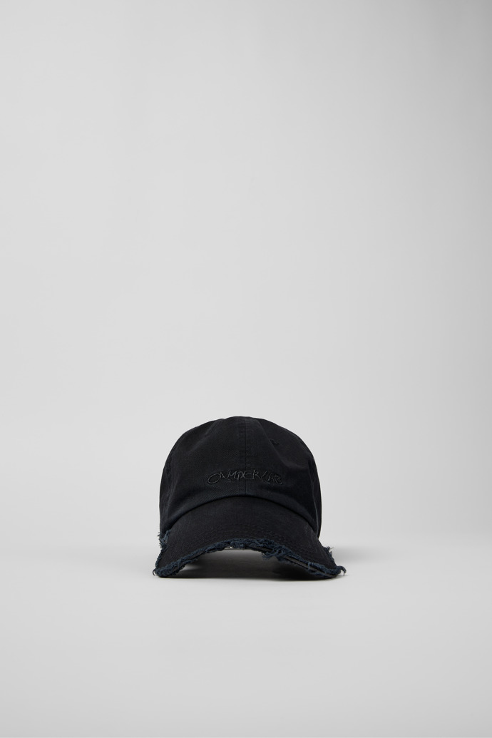 Front view of Cap Dark Gray Cotton Cap (One Size)