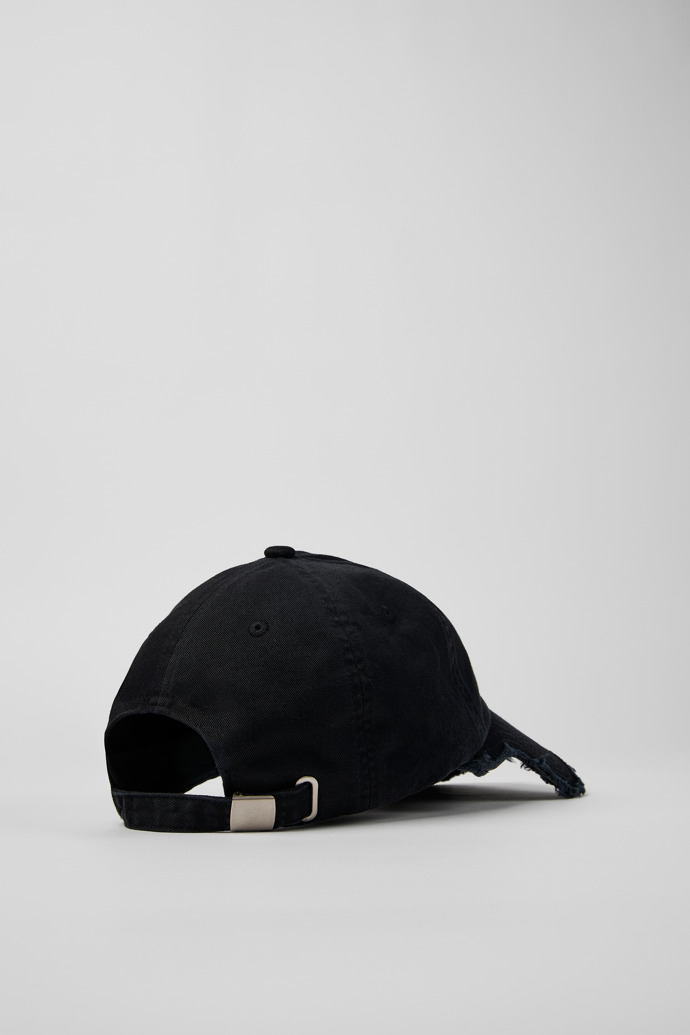Back view of Cap Dark Gray Cotton Cap (One Size)