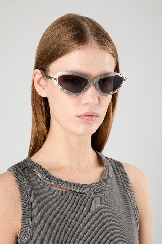 NOPEA  Sunglasses Silver Brushed NOPEA Metal Sunglasses