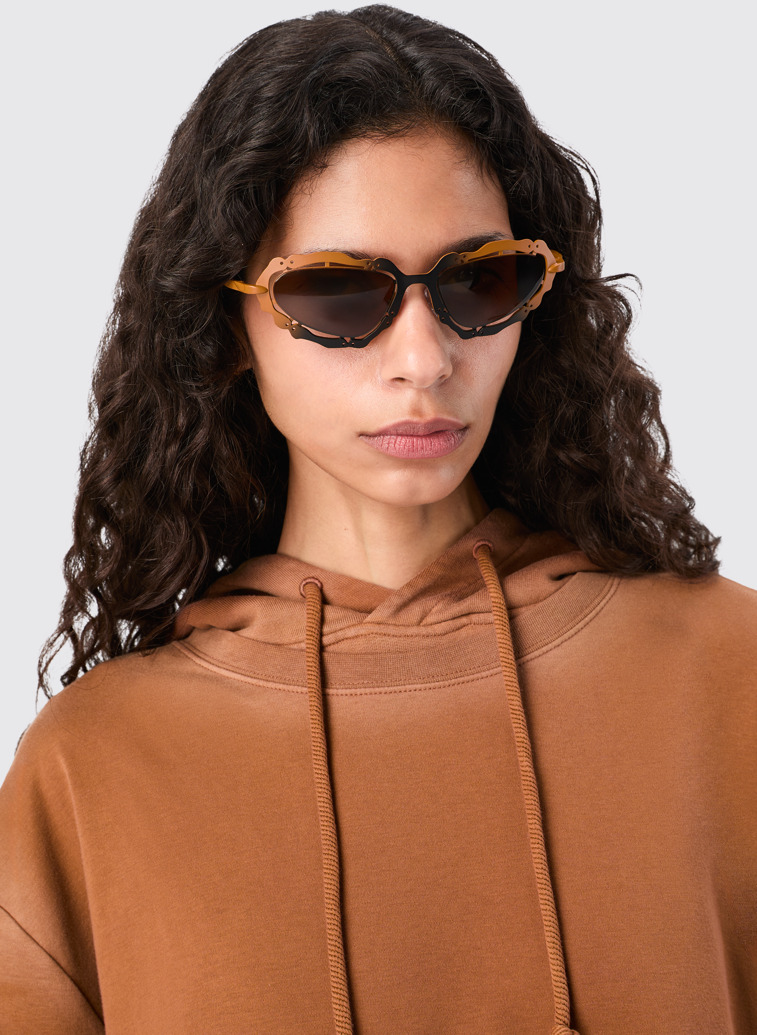 CAMPERLAB SUNGLASSES Lunettes de soleil en métal NOPEA en terracotta noire