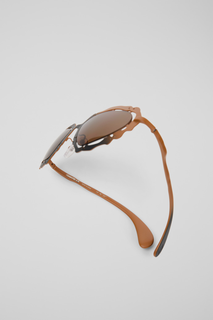 Close-up view of CAMPERLAB SUNGLASSES Black-terracotta NOPEA Metal Sunglasses