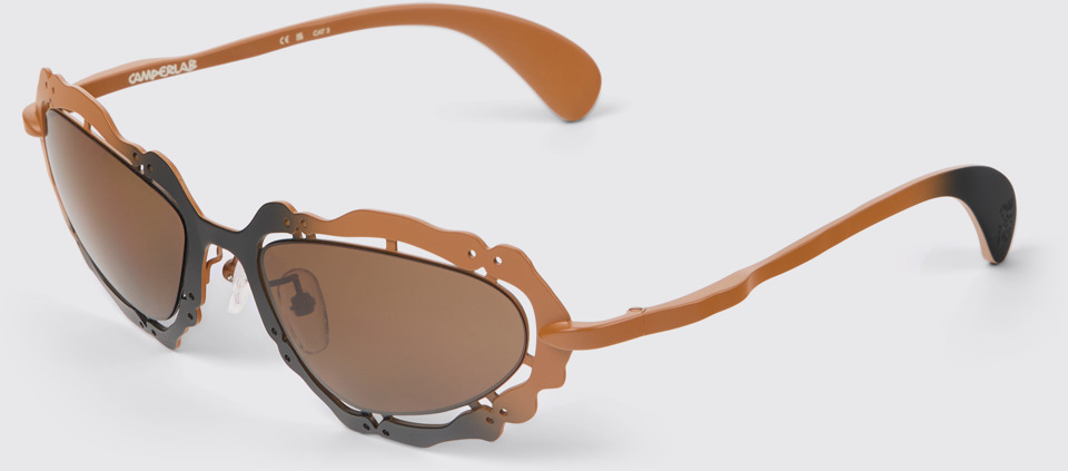 CAMPERLAB SUNGLASSES Lunettes de soleil en métal NOPEA en terracotta noire