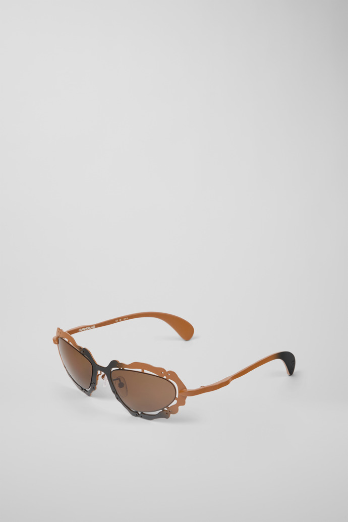 Front view of CAMPERLAB SUNGLASSES Black-terracotta NOPEA Metal Sunglasses