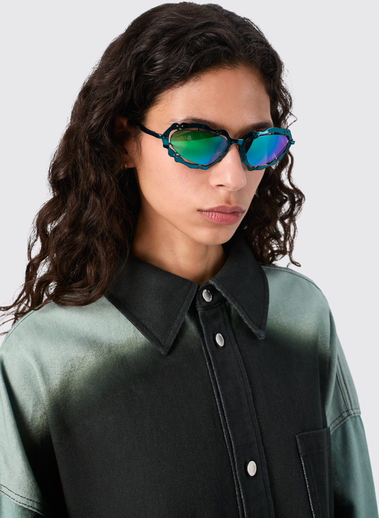 CAMPERLAB SUNGLASSES Lunettes de soleil en métal bleu-vert NOPEA