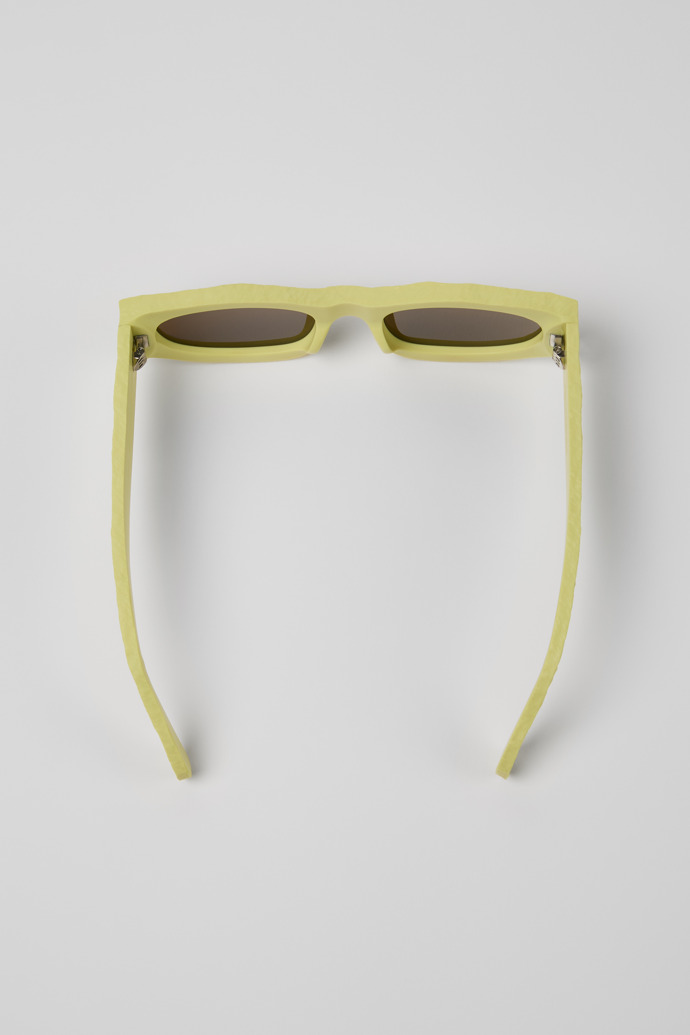 Overhead view of HIRMU Sunglasses Yellow HIRMU Acetate Sunglasses