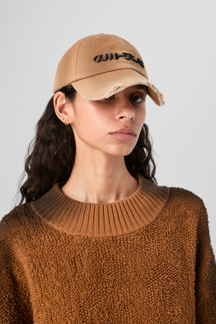 CAMPERLAB CAP Gorra beige efecto espray