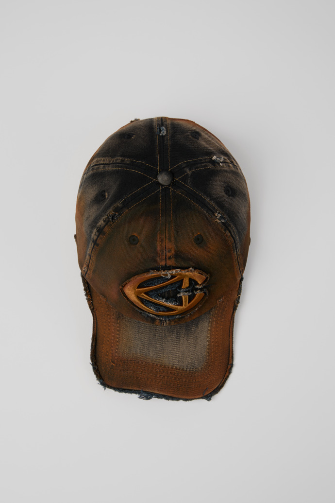 DISTORTED WASHED SPRAYED CAP BEIGE