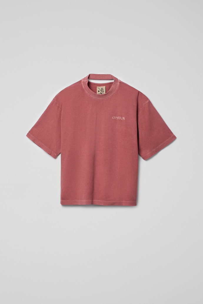 T-Shirt 磚紅純面T恤側面