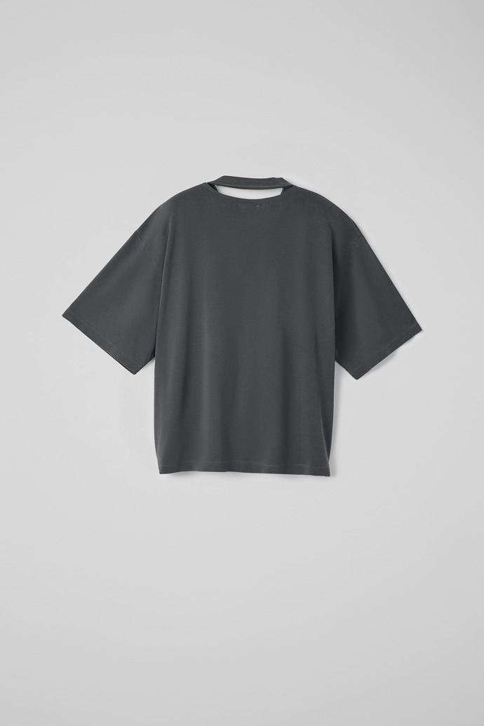 Back view of T-Shirt Grey Cotton T-shirt