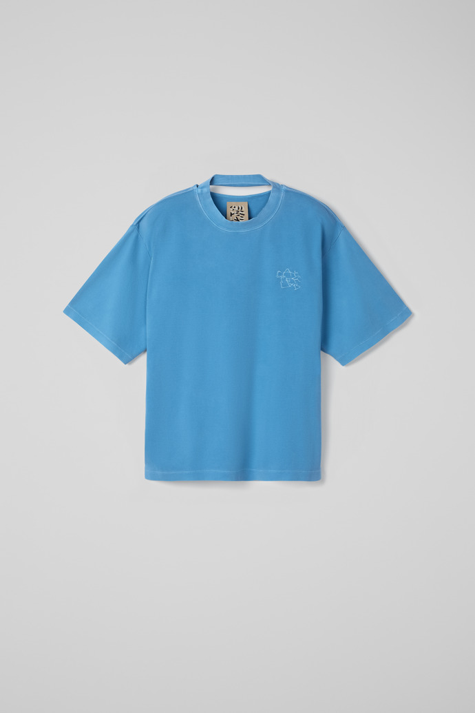 T-Shirt T-shirt blu in cotone organico