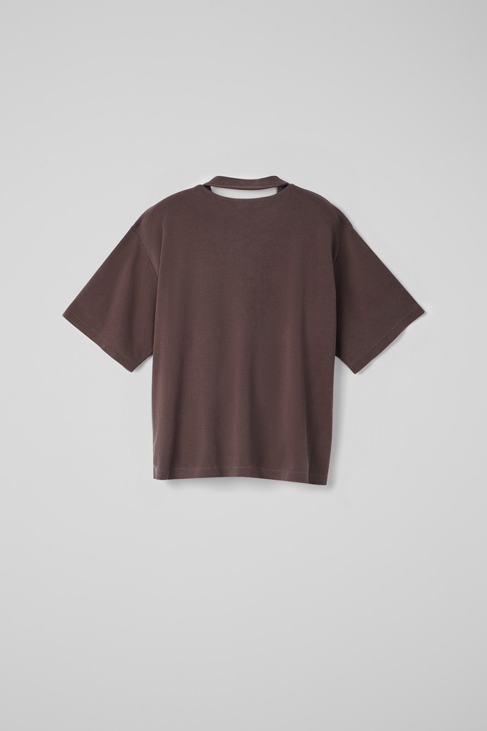 Back view of T-Shirt Dusty Brown Organic Cotton T-Shirt