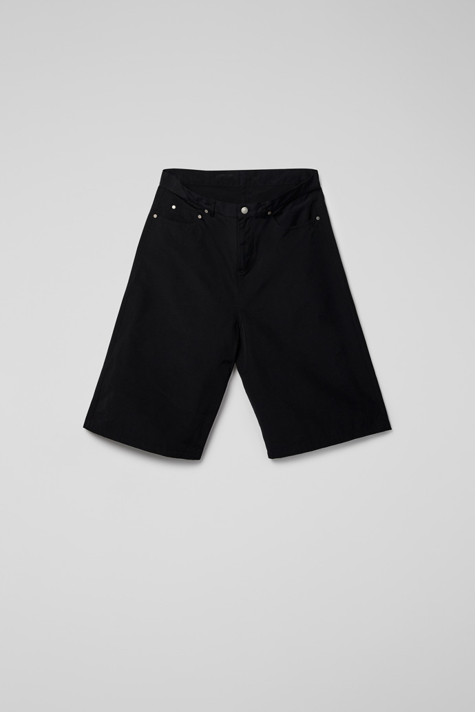 Tech shorts Μαύρο βαμβακερό/νάιλον σορτς