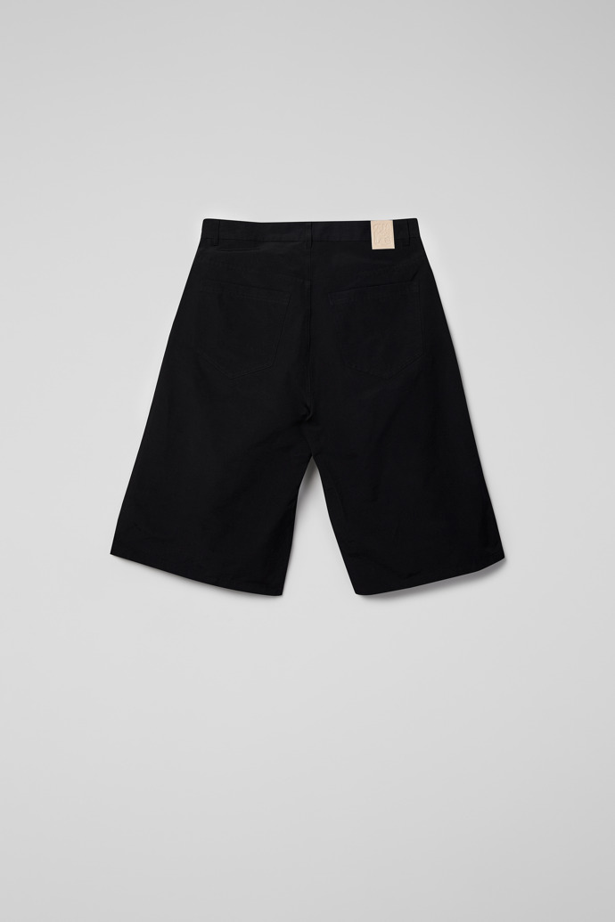 Back view of Tech shorts Black Cotton/Nylon Shorts