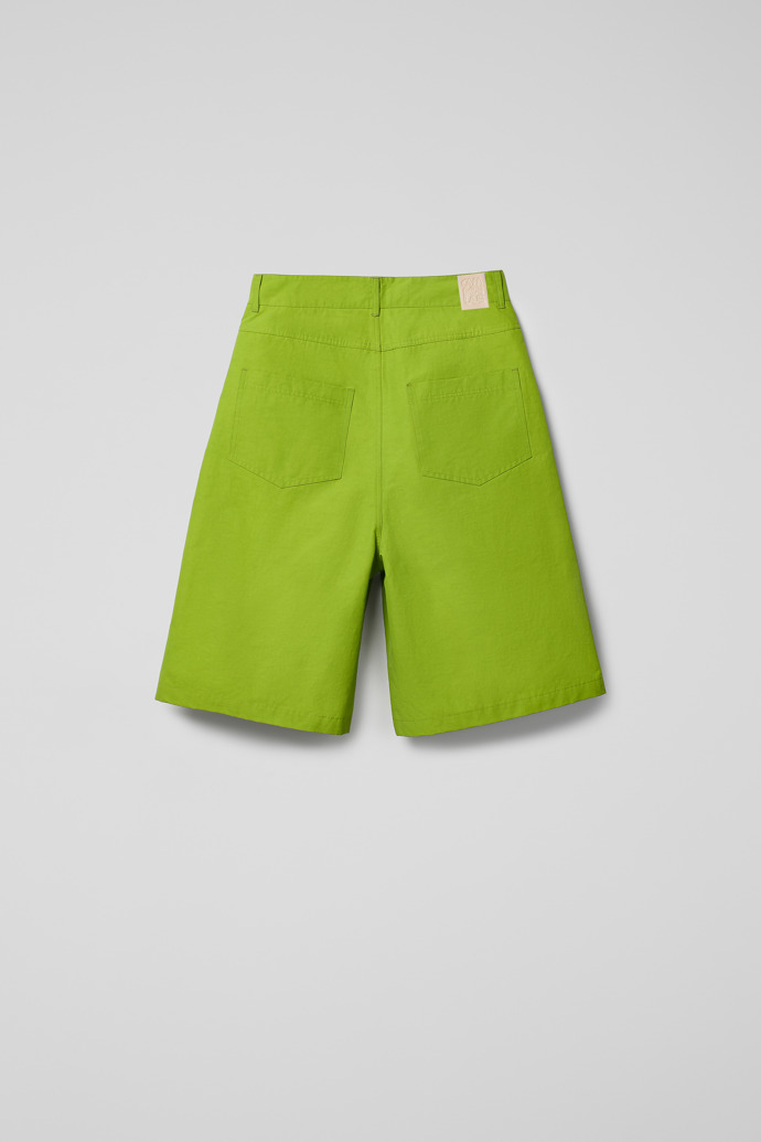 Back view of Tech Shorts Green Cotton/Nylon Shorts