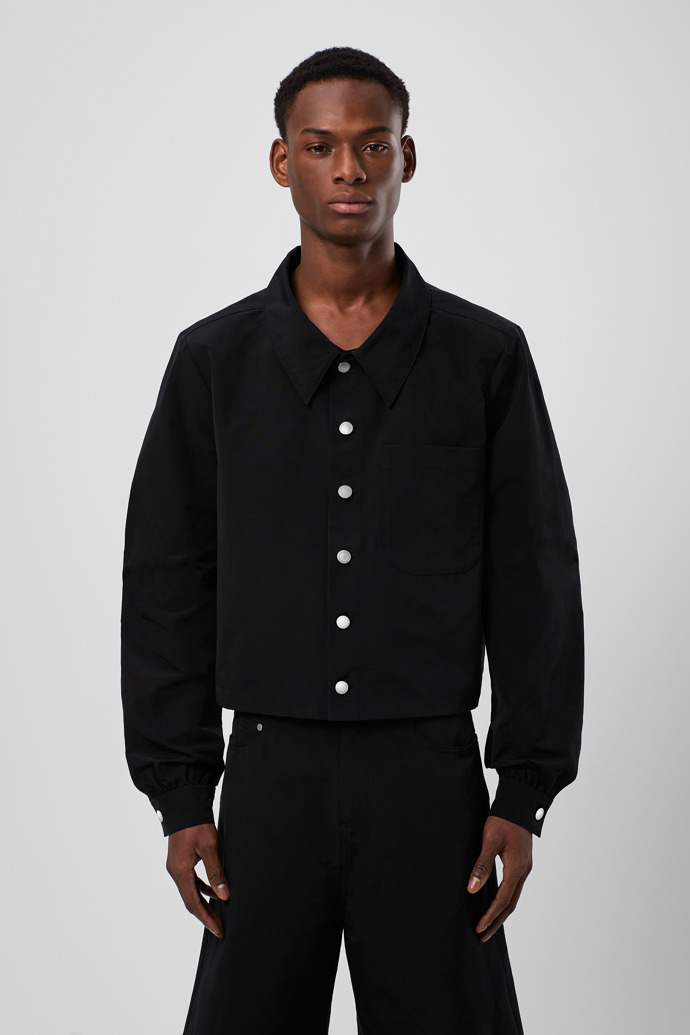 Tech Shirt Black Cotton/Nylon Shirt
