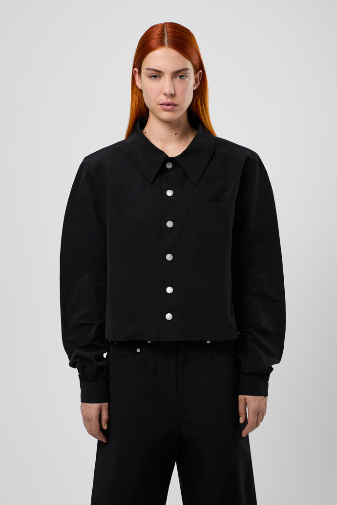 Tech Shirt Black Cotton/Nylon Shirt