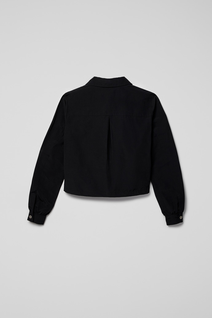 Back view of Tech Shirt Black Cotton/Nylon Shirt
