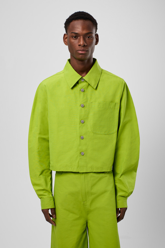 Tech Shirt Camicia in cotone/nylon verde