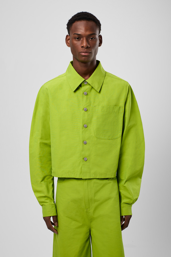 Tech Shirt Green Cotton/Nylon Shirt