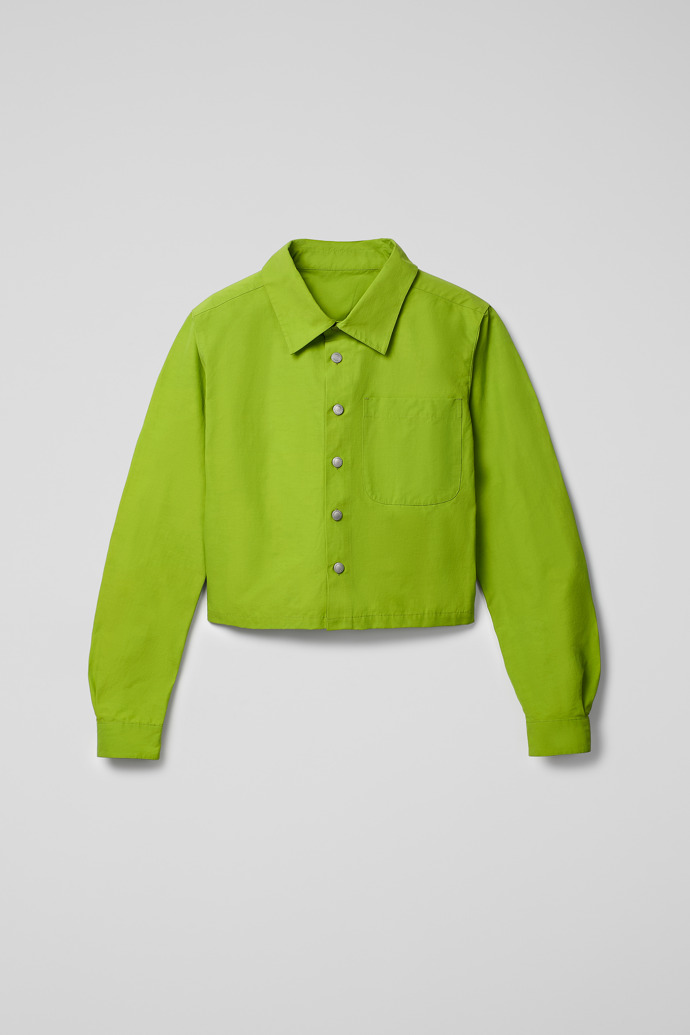 Tech Shirt Camisa de cotó/niló de color verd