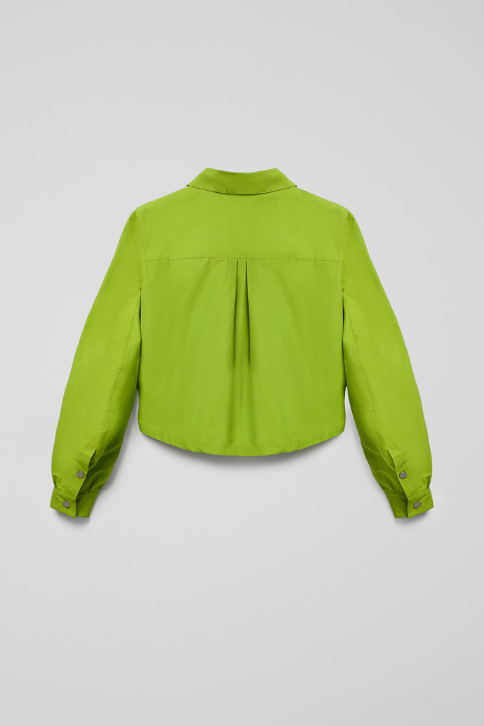 Back view of Tech Shirt Green Cotton/Nylon Shirt