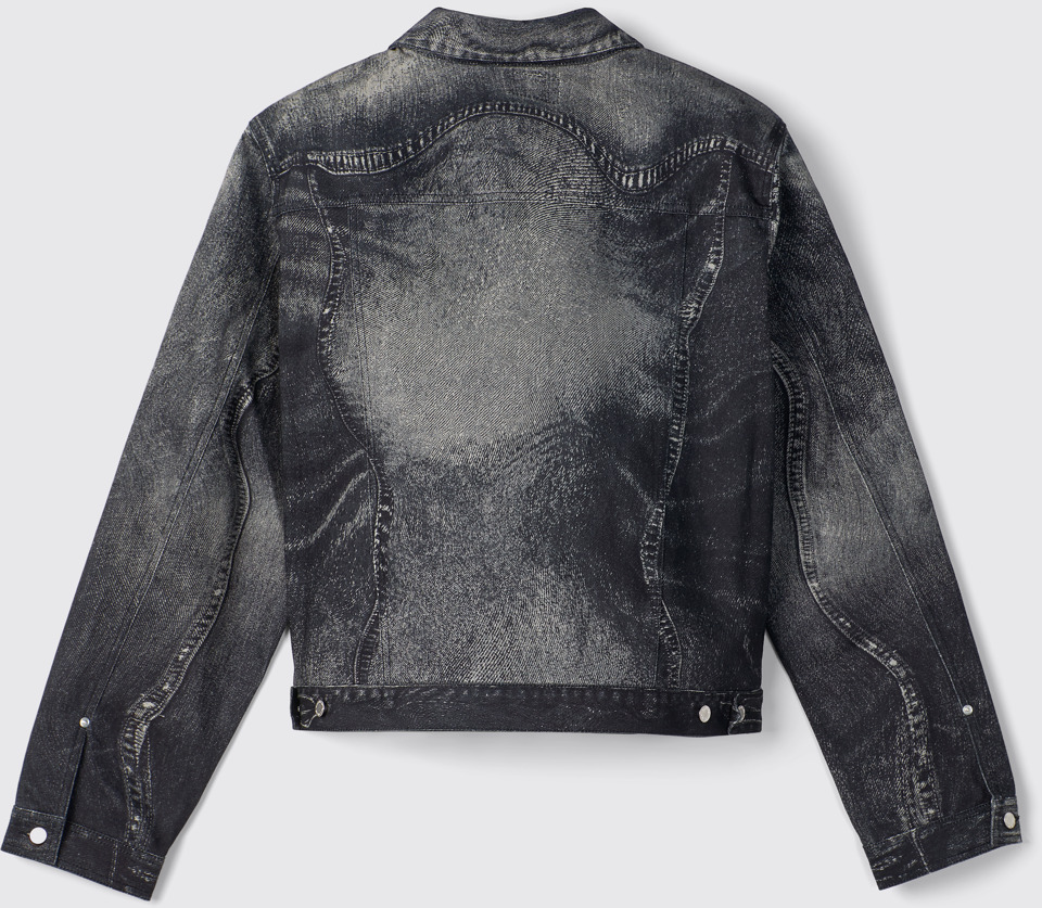CAMPERLAB DENIM Jaqueta texana de color gris i negre
