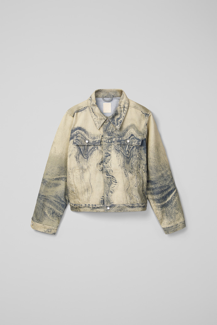 Side view of CAMPERLAB DENIM Sand-black Denim Jacket