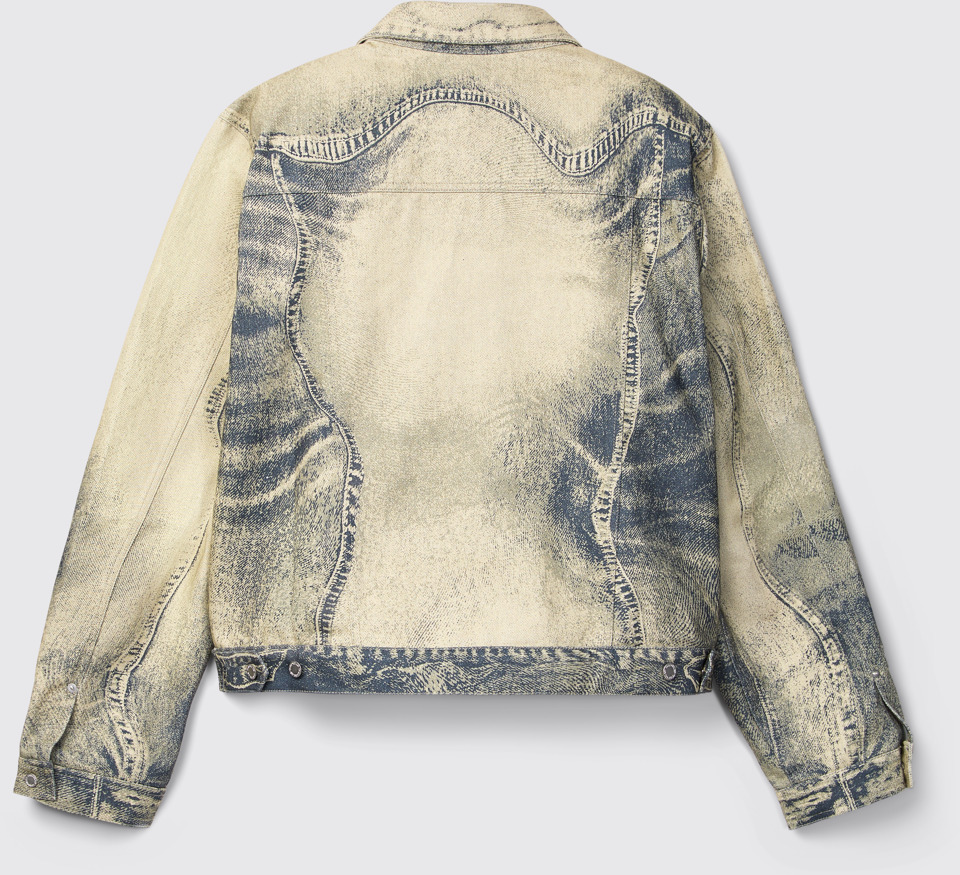 Back view of CAMPERLAB DENIM Sand-black Denim Jacket
