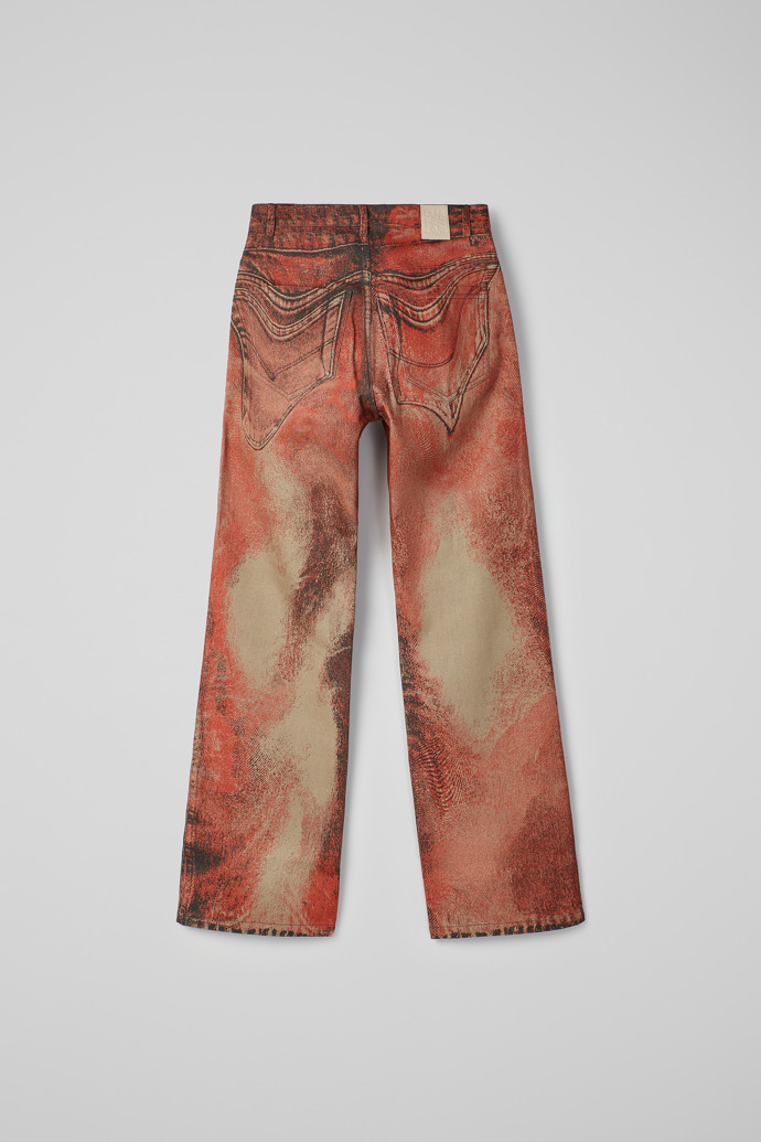 Back view of Denim Jeans Burnt Orange Denim Jeans