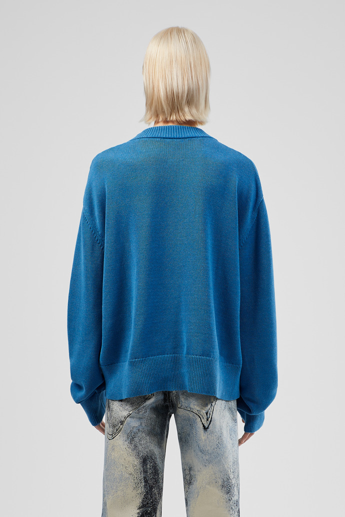 Melange Knit Sweater Blue Melange Knit Sweater