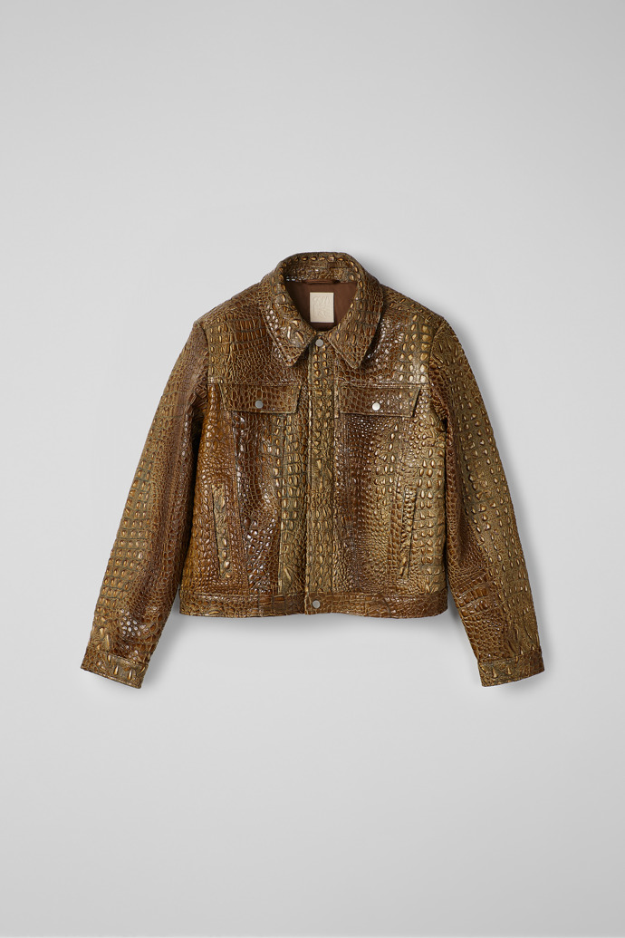 Leather Jacket Veste en cuir marron